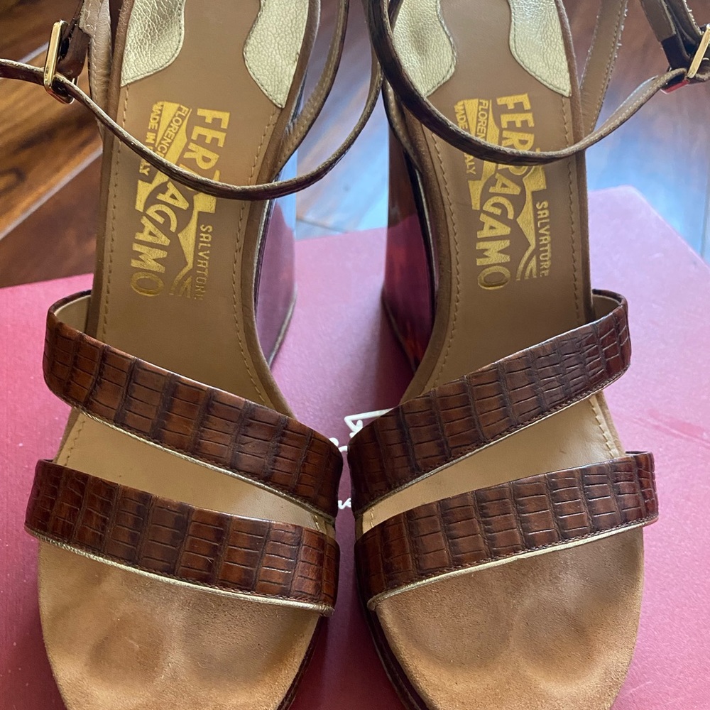 Ferragamo Wedge Sandal Size 7B